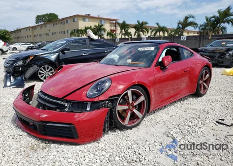 2021 Porsche 911 Carrera из США, поврежденный, VIN WP0AA2A95MS205382